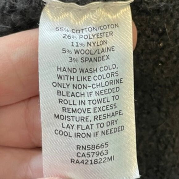 Rachel Parcell Sweater Black Bobble Stitch Crew Neck Pull Over Bishop Sleeves M - Picture 9 of 10